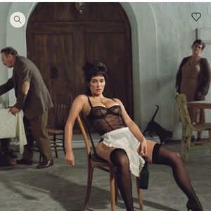 Skims X Dolce and Gabbana mesh logo brief bodysuit